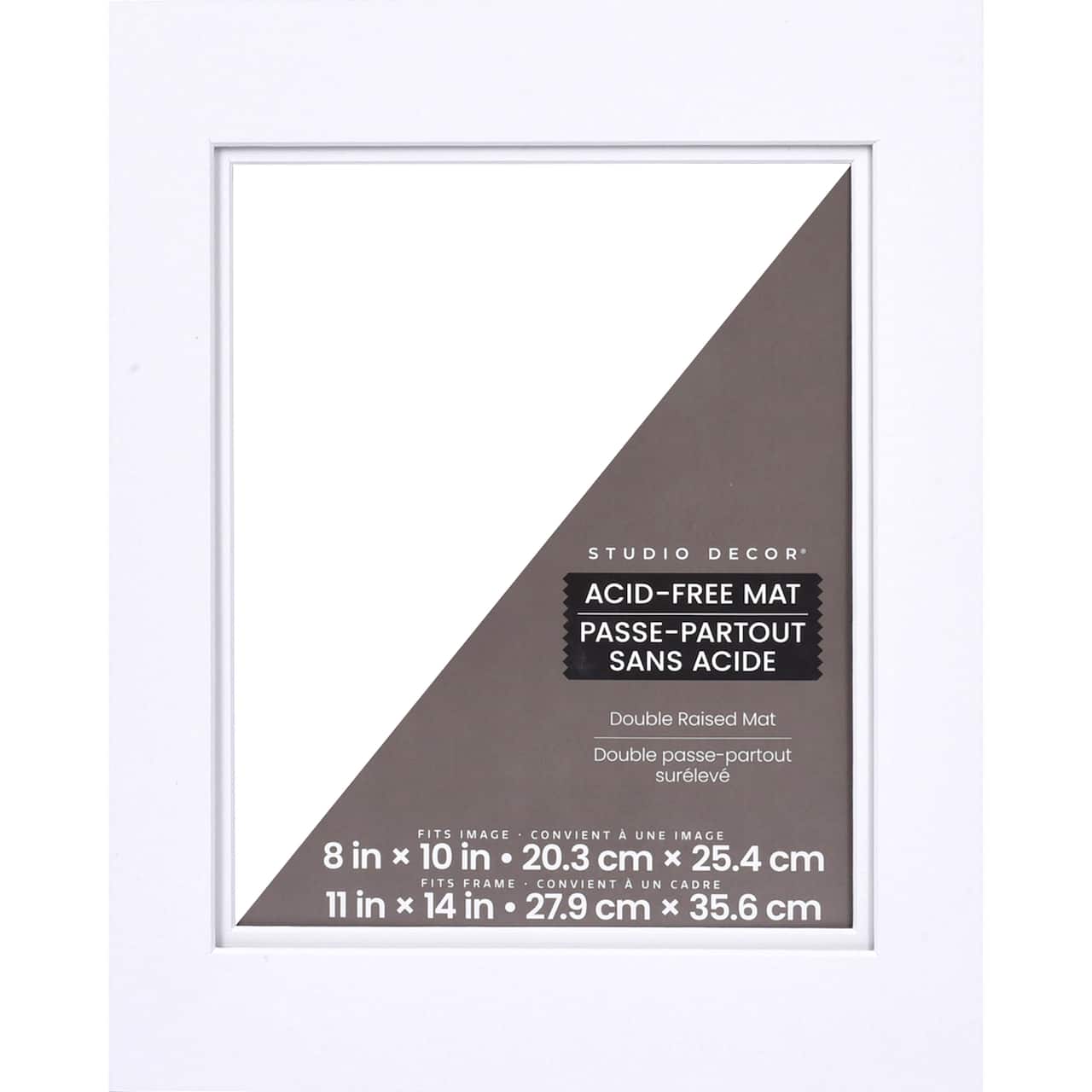 11" x 14" Raised Double Mat By Studio Décor®, 8" x 10" Opening